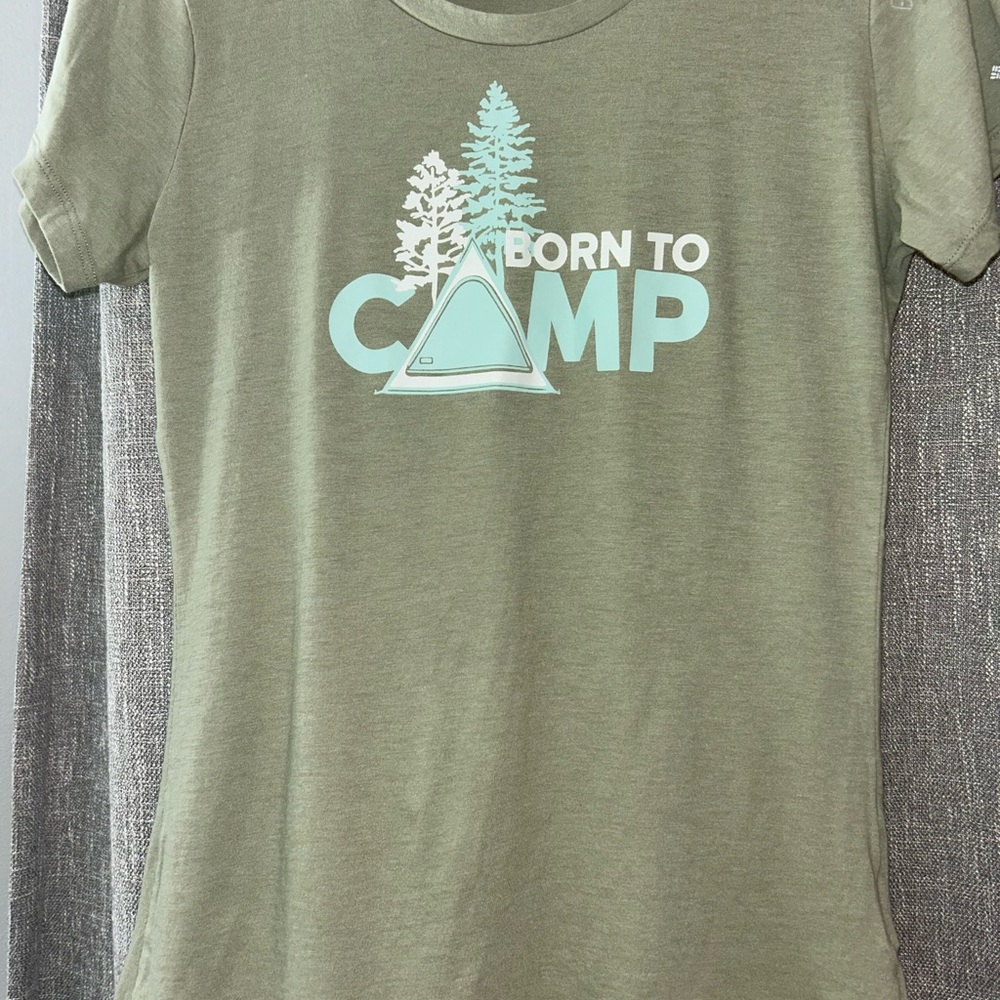 Olive Green 'Born to Camp' T-Shirt